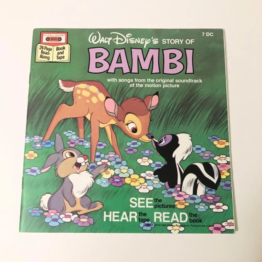 Vintage 1978 Bambi Walt Disneys Storyteller Book only NO Tape
